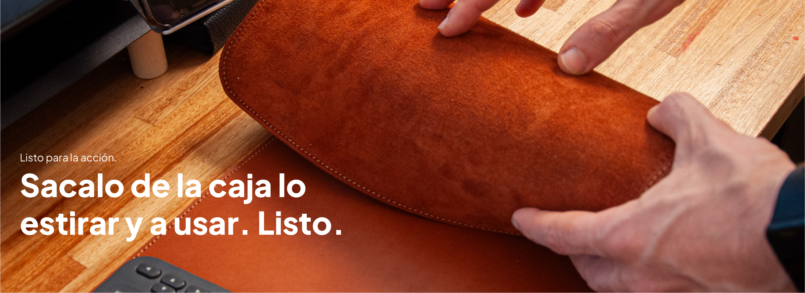 Unboxing desk pad fisterra cuero y gamuza marron